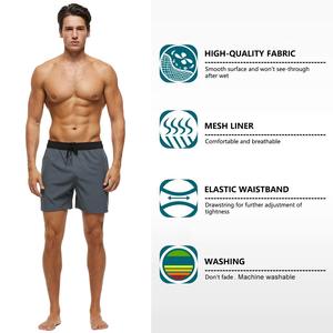 Shorts de Baño Casuales para Hombre, Sólidos, de Secado Rápido, Tejido Transpirable, Largo hasta la Rodilla, con Cierre de Cordón, para Playa y Natación - Product Image 5