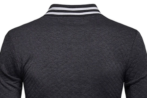 Chaqueta Varsity de Béisbol Personalizable para Hombre, Estilo Urbano, Cuero PU, con Botones Argyle, para Invierno 2025 - Product Image 6