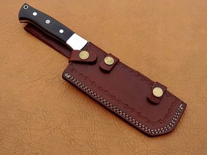 Couteau à viande artisanal à motif Damas, manche en Micarta, couteau de chef de cuisine, extrêmement tranchant, couteaux de cuisine OEM. - Product Image 2