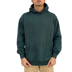 Streetwear doux poids lourd surdimensionné personnalisé hommes sweats à capuche athlétiques personnalisés avec grande poche avant - Product Image 1