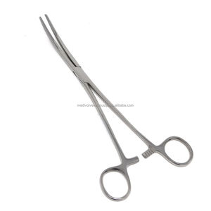 Pince hémostatique incurvée professionnelle à verrouillage, mâchoires entièrement dentelées, en acier inoxydable, instrument chirurgical manuel robuste - Product Image 3