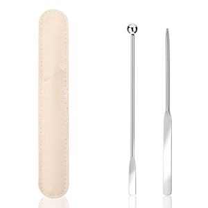 Espátula para Maquillaje con Silicona, Espátula Cosmética de Doble Borde de Acero Inoxidable Alemán, Calidad Grado A+, Personalizable - Product Image 1