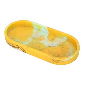 Bandeja redonda de lujo para servir frutas, bandeja baja de resina, bandeja de almacenamiento de resina - Product Image 2