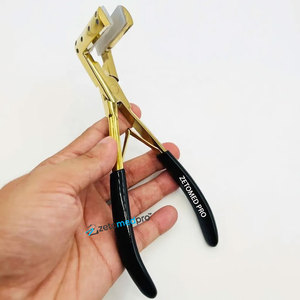 Tape In Press Plier Hair <b>Tools</b> ZETOMED PRO Hair Stainless Steel Gold Plated Plier With <b>Silicone</b> Pad Hair Extension <b>Tools</b> Plier - Product Image 2