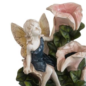 8.9x4.7x13.4 da tavolo per interni/esterni 3 livelli fontana di acqua a LED luce fata angelo ragazza rosa fiore disegno fontana decorativa - Product Image 3