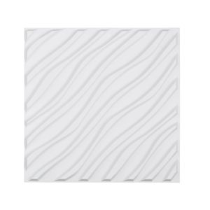 Set di 12 Pannelli 3D in PVC per Pareti, Design Minimalista Moderno a Onde, 19,7 x 19,7, Copertura 32 Piedi Quadrati, Pannello Decorativo per Interni in WPC - Product Image 4