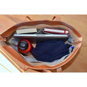 Genuine Leather <b>Tote</b> Bag Solid Color Minimalist Style Open Top Daily Use All Seasons Women's Handbag - Product Image 4