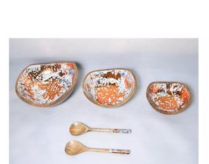 Saladier tendance en bois émaillé imprimé dernière cuisine hôtel maison Restaurant utilisation à prix compétitif - Product Image 1