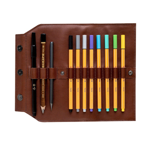 <b>Leather</b> Tech Organizer <b>Case</b> with Zipper Closure 7 Inch Handmade Vintage Multifunctional Portfolio for <b>Documents</b> and Electronics - Product Image 6