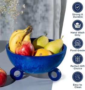 Bol à fruits décoratif, bol décoratif haut de gamme, pièce décorative en résine, bol moderne de luxe, accessoire de décoration intérieure sophistiqué - Product Image 6