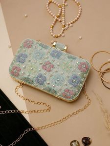 Bolsos de Noche de Diseño Bordados a Mano para Mujer, con Cristales y Diamantes de Imitación, para Fiestas y Bodas - Product Image 2