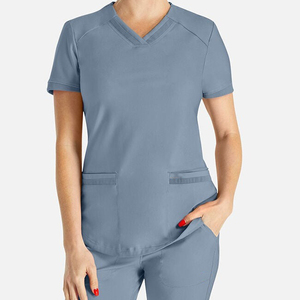Ensemble de blouses médicales pour femmes, multi-poches, extensibles, uniforme d'hôpital, logo personnalisé, fournisseur de blouses OEM - Product Image 2