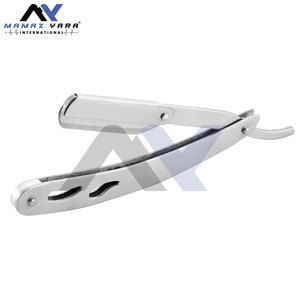 Men's Premium Cutthroat <b>Straight</b> <b>Razor</b> <b>Kit</b> Single Replaceable Stainless Steel Blade Silver Professional Barber Outdoor Use - Product Image 4