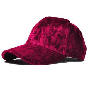 Gorra de Béisbol Unisex de Terciopelo Color Borgoña, Estilo Casual, Ajustable de 56-58 cm, para las Cuatro Estaciones, Estilo Inglés, Transpirable - Product Image 1