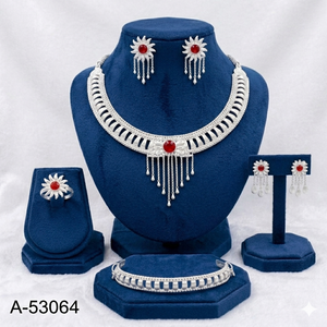 DDP Últimos Conjuntos de Joyería de Cobre Clásicos para Boda, la Mejor Compra para Envío Directo a Turquía, Bulgaria, EE. UU., Alemania, India, Regalos para Fiestas - Product Image 3