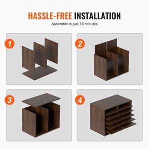 Organizzatore per Documenti in Legno Regolabile a 12 Scomparti, 20.4x12x16.1 Pollici, per Uso su Scrivania d'Ufficio - Product Image 6