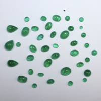 Émeraude naturelle Swat ovale/poire cabochon, pierre précieuse en vrac