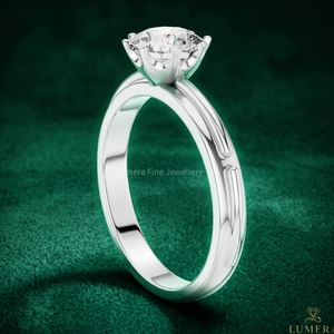 Anillo de Compromiso Clásico con Diamante de Laboratorio de Corte Redondo, Diseño de Cuerda Trenzada, Oro Rosa de 14K, Anillo de Boda para Mujer, Certificado IGI - Product Image 2