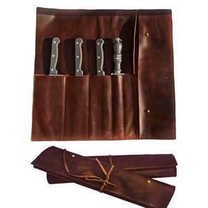 Étui de transport pour couteaux de luxe OEM pour chefs, en cuir véritable, pour le camping et les activités de plein air, LKR-0248 - Product Image 6