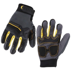 Gants de course coupe-vent à doigts complets, enduits PU, compatibles écran tactile, antidérapants, fermeture auto-agrippante, unisexe, activités de plein air, gris, noir, jaune - Product Image 1