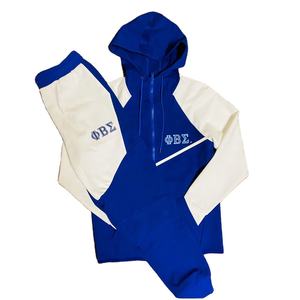 Survêtement vintage unisexe personnalisé vêtements d'université d'hiver tricotés lourds pour la fraternité sororité ensembles de sweats à capuche pour hommes - Product Image 1