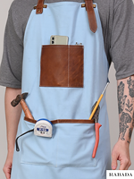 Tablier unisexe de travail et de mode en toile de coton multicolore, imperméable, avec poche, logo personnalisé, épaissi, résistant à la chaleur