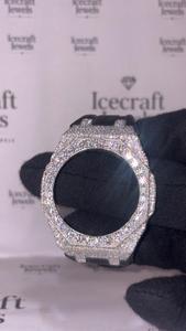 High Quality Moissanite <b>Watch</b> <b>Case</b> Iced Out Diamond Style Micro Pave Stones Octagonal Sport <b>Watch</b> Housing Custom Frame Design - Product Image 4