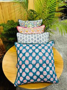 Luxury 100% Cotton Indian Block Print Throw Pillow Covers Handmade Decorative Cushion Cases <b>for</b> Living Room Bedroom <b>Sofa</b> - Product Image 4