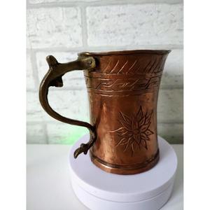 Mug en cuivre antique avec poignée de style rétro, accessoire de bar à domicile, réutilisable, pour Moscow Mule, bière vintage, vente chaude - Product Image 4