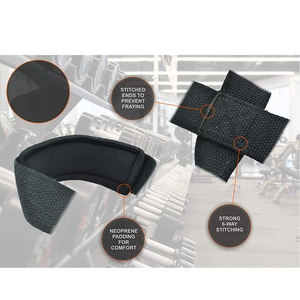 สายรัดข้อมือรูปเลข 8 สำหรับออกกำลังกาย ยี่ห้อ Factory Manufacturing สำหรับเล่นกีฬา ฟิตเนส ยิม อุปกรณ์ยกน้ำหนัก เดดลิฟท์ พาวเวอร์ลิฟท์ติ้ง - Product Image 2