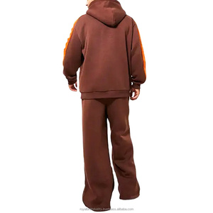 Fournisseur de survêtements de haute qualité à bas prix Vêtements unisexes Service OEM de logo personnalisé Vêtements de survêtements de style évasé pour hommes - Product Image 4