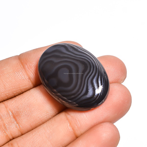 Cabujón de Ágata Psilomelana Natural Suelto FAIJAN GEMS Rajasthan con Certificación de Terceros al por Mayor para Joyería de Sanación Energética - Product Image 1