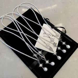 Collar Versátil de Perlas de Agua Dulce de 3-4 mm, Cadena de Clavícula de Oro de 14K, Estilo Juvenil de Lujo Ligero para Mujer, Colgantes de Moda - Product Image 5