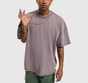 Professional High Quality Heavyweight Custom Blank Plain White Oversized 100% Cotton Vintage Acid Washed T <b>Shirt</b> <b>Men</b> - Product Image 3