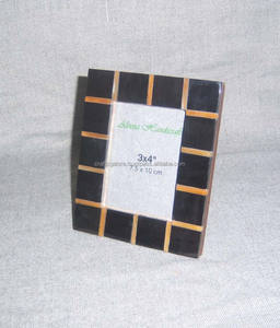 Marco de Fotos con Incrustaciones de Hueso y Resina, Color Blanco Natural Personalizado, el Mejor Marco para Fotos de Boda, Producto en Oferta - Product Image 2