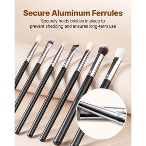 Set Professionale di 15 Pennelli Vegani per Trucco, Pennelli per Fondotinta e Ombretto con Setole Sintetiche Morbide, Pennelli Piatti Ergonomici - Product Image 4