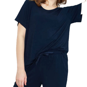 Nuevo Diseño en Tendencia, Conjunto de Dos Piezas para Mujer, Cómodo, Hecho a Medida, 100% Poliéster, Mangas Cortas, Cuello Redondo, Conjunto de Dos Piezas para Uso Casual - Product Image 2