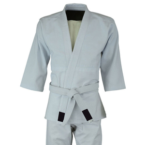 Kimono de BJJ, Uniforme 100% Algodón Blanco, Corte Holgado, Unisex, Adulto, Resistente, Teñido Liso, Transpirable, Peso de la Tela 480g, Ropa de Artes Marciales - Product Image 4