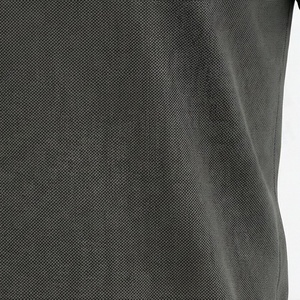 Polo homme uni à manches courtes gris foncé en tissu tricoté coupe classique - Product Image 5
