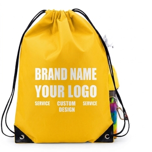 Brand Name Custom Design <b>Drawstring</b> <b>Backpack</b> Unisex Polyester Gym Bag With Logo Print - Product Image 6
