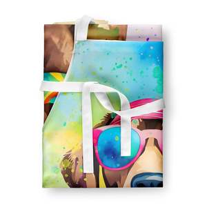 Large Multicolor Hippie Dawg <b>Apron</b> for Adults Unisex Kitchen Server for <b>Cooking</b> Featuring Chocolate Labrador for Women <b>Men</b> - Product Image 3