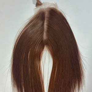 Cabello Humano 100% Virgen 12A 2 #   Extensiones de Cabello Liso Marrón Oscuro, Super Double Drawn, con Cierre 2*6, Longitud de 8-30 Pulgadas - Product Image 5
