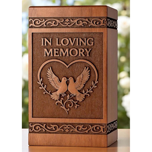 Custom Engraved Wooden Resin Urn <b>Box</b>: Pet/Human Memorial <b>Keepsake</b> urn Memorial <b>Keepsake</b> by AYAANS - Product Image 1