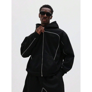 Survêtements en nylon personnalisés, coupe-vent, sweat à capuche, jogging, ensemble deux pièces, style décontracté tendance, vêtements de sport, fabricant OEM en gros - Product Image 5