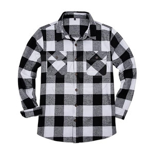 เสื้อเชิ้ตผ้าแฟลนเนลผู้ชาย ลายสก็อต แขนยาว ผ้าฝ้าย นุ่ม สบาย ติดกระดุม แฟชั่น เสื้อทำงานกลางแจ้ง - Product Image 4