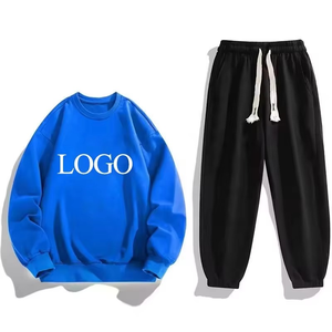 Custom Breathable Floral Heavyweight Oversized 100% Polyester Heat-Transfer Printed Winter Sporty Tracksuit Men Sweatpants <b>Set</b> - Product Image 1