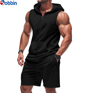 BOBBIN INDUSTRIES, el Mejor Fabricante de Conjuntos de Camisetas sin Mangas para Hombres de Talla Grande, Conjunto Personalizado de Verano con Cremallera y Capucha para Hombre - Product Image 3