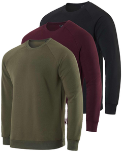 Unisex Spring Soft Plush 100% Cotton Regular Fit Hooded Casual Raglan Sleeves Solid <b>Athletic</b> Pullover Windproof Breathable - Product Image 4