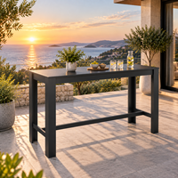 Table de bar moderne en aluminium pour extérieur, étanche, pour patio, jardin, comptoir haut, mobilier pour hôtel, complexe hôtelier
