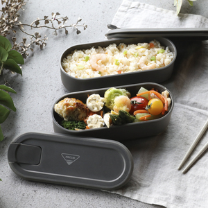 Ensemble de boîtes alimentaires rectangulaires minces à double niveau, motif dessin animé, avec couvercle en plastique sans BPA, compartiments amovibles, faciles à nettoyer, portables et étanches - Product Image 5